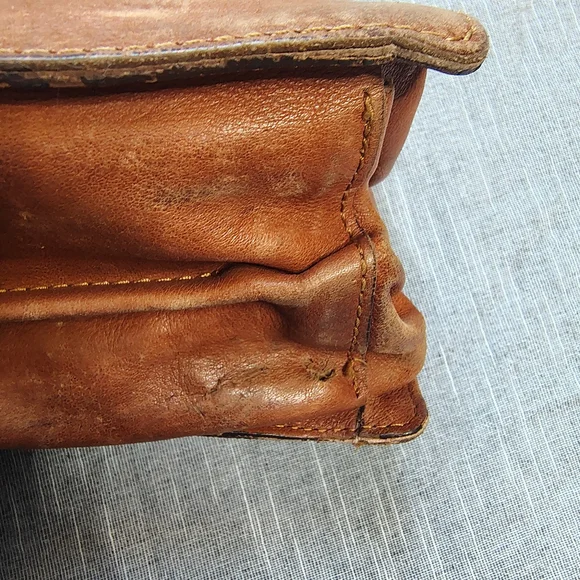 VINTAGE Mulberry Briefcase Leather Portfolio Travel Bag Messenger AUTHENTIC - Picture 12 of 15
